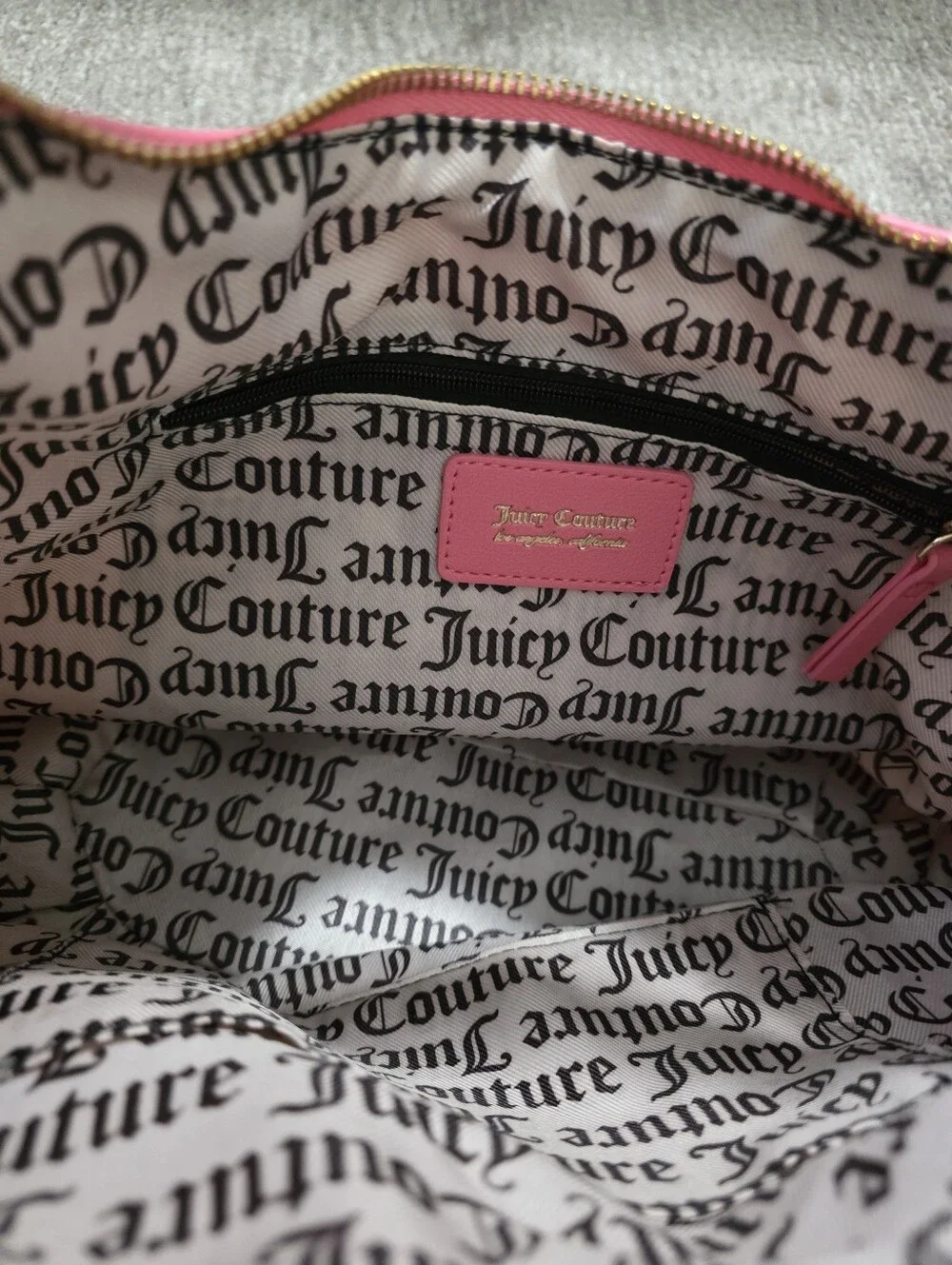 Juicy Couture Wingin' It Pink Terry Hobo Bag Trashy Y2K Bedazzled Princesscore